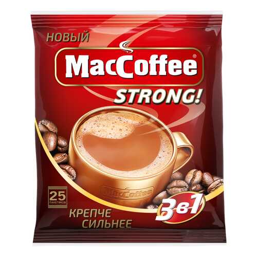 Напиток кофейный растворимый т.з. MacCoffee (3 в 1) Strong, м/уп 16г*25*20 блок в ВкусВилл