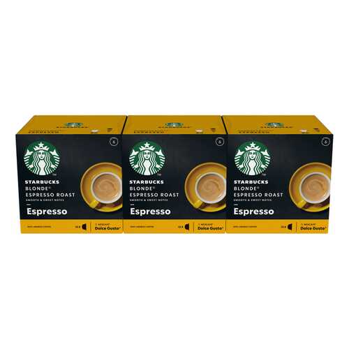 STARBUCKS Blonde Espresso Roast Капсулы для системы NESCAFE Dolce Gusto, 12 шт. в ВкусВилл