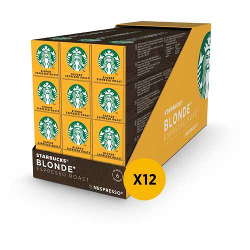 STARBUCKS Blonde Espresso Roast, кофе молотый в капсулах для системы Nespresso, 12 шт. в ВкусВилл
