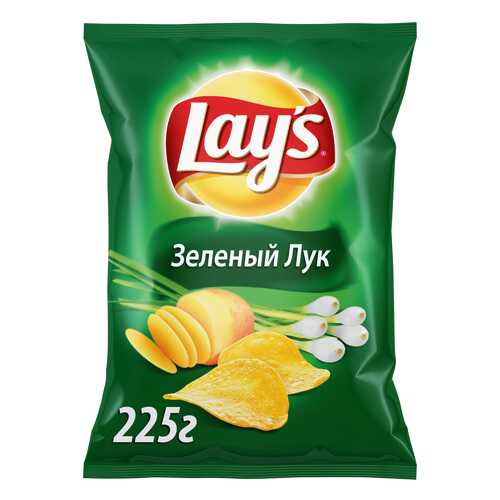 Картофельные чипсы Lay's зеленый лук 225 г в ВкусВилл