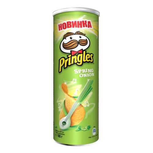 Картофельные чипсы Pringles зеленый лук 165 г в ВкусВилл