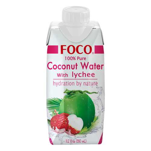 Вода кокосовая Foco натуральная с соком личи 0.33 л в ВкусВилл