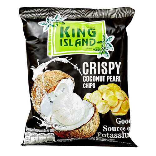 Чипсы кокосовые из сердцевины пророщенного кокоса King Island 40 г в ВкусВилл