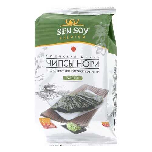 Чипсы нори wasabi Sen Soy из морской капусты 4.5 г в ВкусВилл
