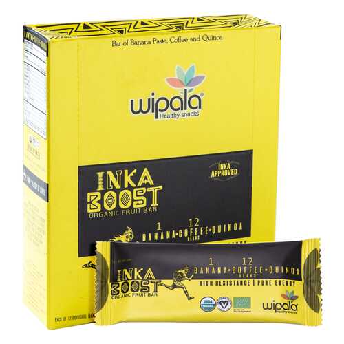 Фруктовые батончики Wipala Snacks инка буст 12 шт по 30 г в ВкусВилл
