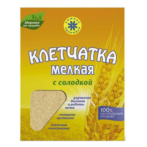 Клетчатка Компас Здоровья пшеничная мелкая с солодкой 150 г в ВкусВилл