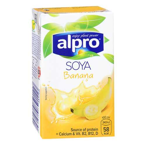 Напиток соево-банановый Alpro обогащенный кальцием и витаминами 0.25 л в ВкусВилл