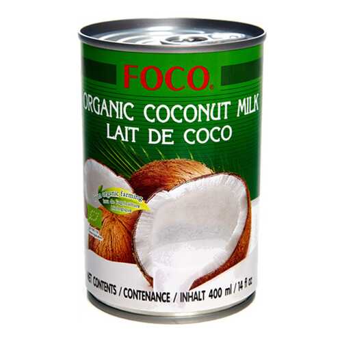 Органическое кокосовое молоко Foco organic 10-12% 400 г в ВкусВилл