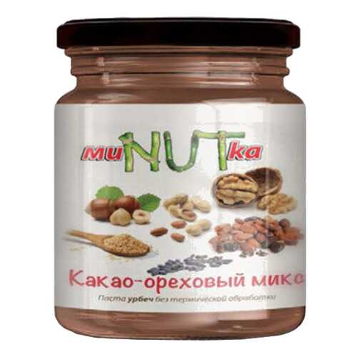 Паста МиNUTка урбеч микс орех и какао 200 г в ВкусВилл