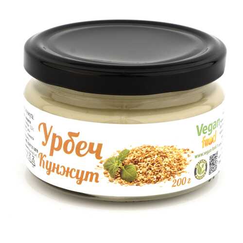 Урбеч Vegan-food из семян белого кунжута 200 г в ВкусВилл