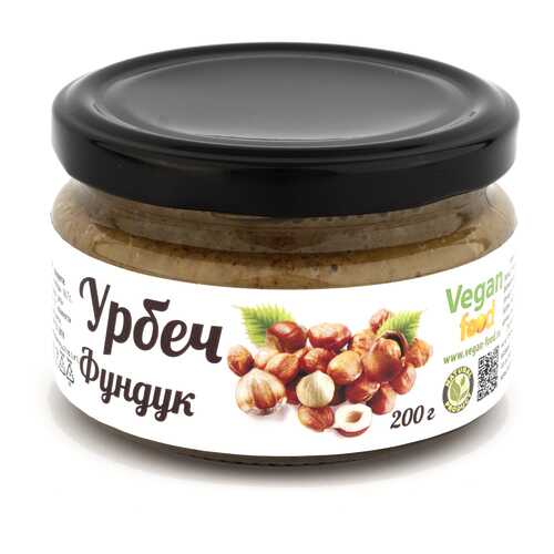 Урбеч Vegan-food из ядер фундука 200 г в ВкусВилл