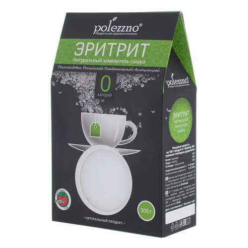 Эритрит Polezzno натуральный заменитель сахара 300 г в ВкусВилл