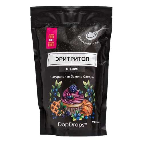 Эритритол/стевия DopDrops 3:1 750 г в ВкусВилл