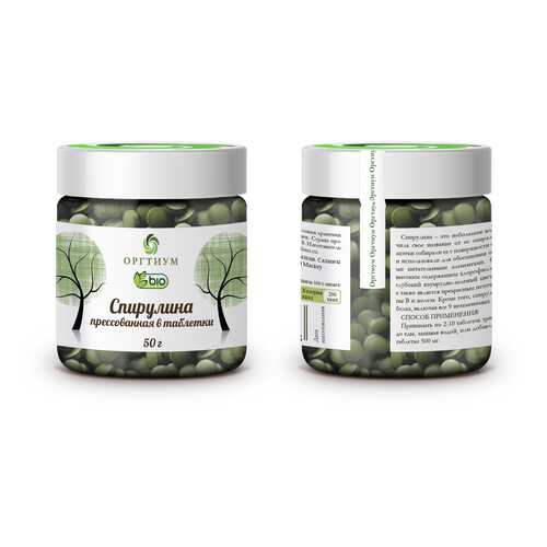Спирулина Оргтиум прессованная в таблетки био 50 г в ВкусВилл