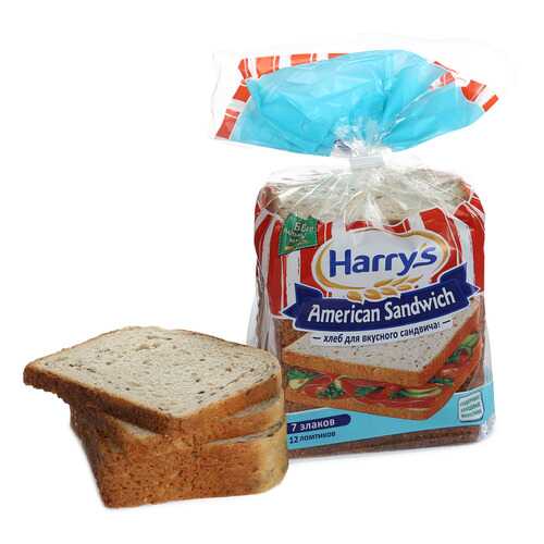 Хлеб Harry's американский сэндвич пшенично-ржаной 7 злаков 470 г в ВкусВилл