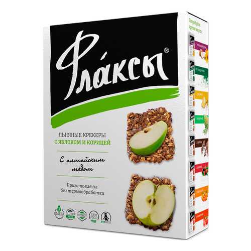 Флаксы Компас Здоровья с яблоком и корицей 120 г в ВкусВилл