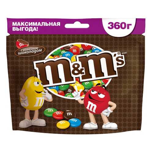 Драже M&M's с молочным шоколадом 360 г в ВкусВилл