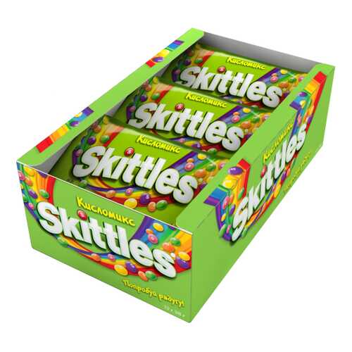 Драже Skittles кисломикс 38 г 12 штук в ВкусВилл