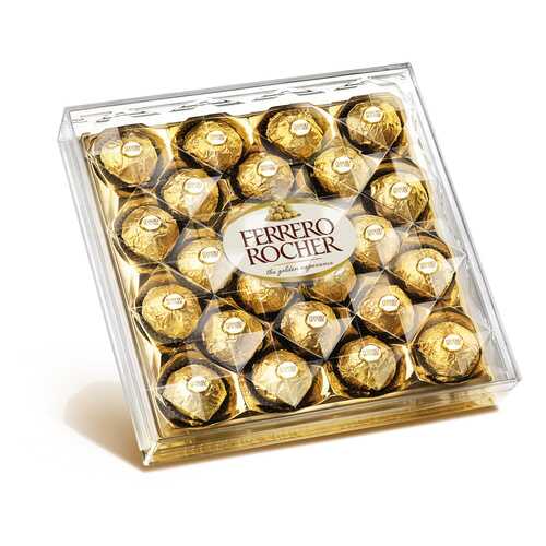 Конфеты Ferrero Rocher хрустящие с лесным орехом 300 г в ВкусВилл