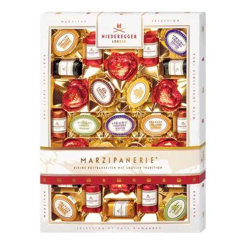 Набор конфет NIEDEREGGER Марцмпанерия из марципана в горьком шоколаде 50% какао 400г в ВкусВилл