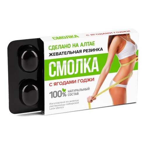 Смолка таежная лиственничная с ягодами годжи 5 шт 0.8 г в ВкусВилл