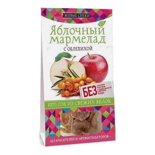 Мармелад Живые снеки яблочный c облепихой 100 г в ВкусВилл