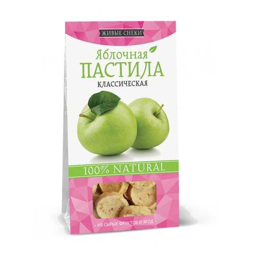 Яблочная пастила Живые снеки классическая 4*35 г в ВкусВилл