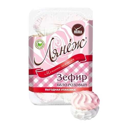 Зефир Нева лянеж бело-розовый 420 г в ВкусВилл