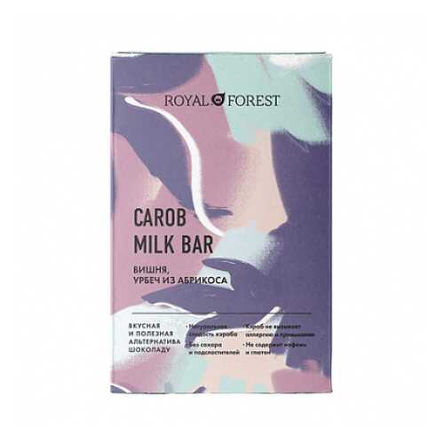 Шоколад Carob Milk Bar Вишня, урбеч абрикосовый Royal Forest 50 г в ВкусВилл