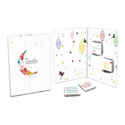 Шоколад Chokocat Ramadan Mubarak 2, молочный, открытка, 20 гр в ВкусВилл