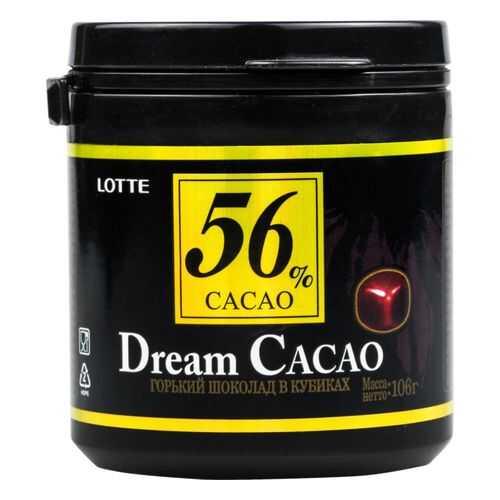 Шоколад горький Lotte dream cacao 56% в кубиках 106 г в ВкусВилл