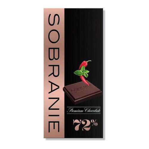 Шоколад горький Sobranie с кайенским перцем и мятой в ВкусВилл