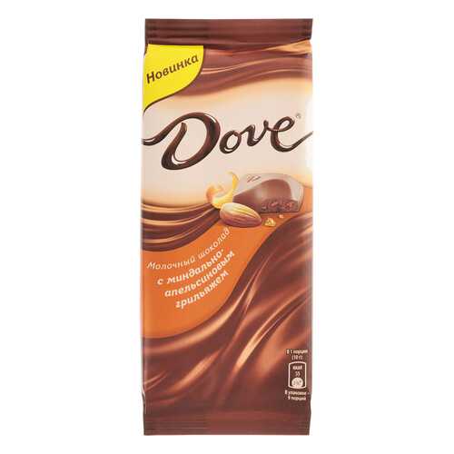 Шоколад молочный Dove с миндально-апельсиновым грильяжем 90 г в ВкусВилл