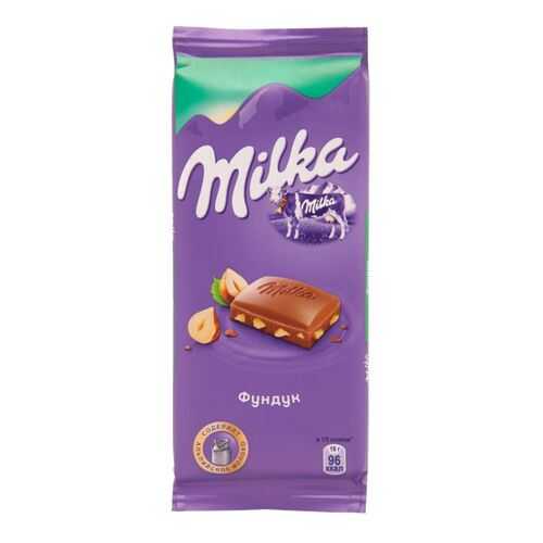 Шоколад молочный Milka фундук 90 г в ВкусВилл