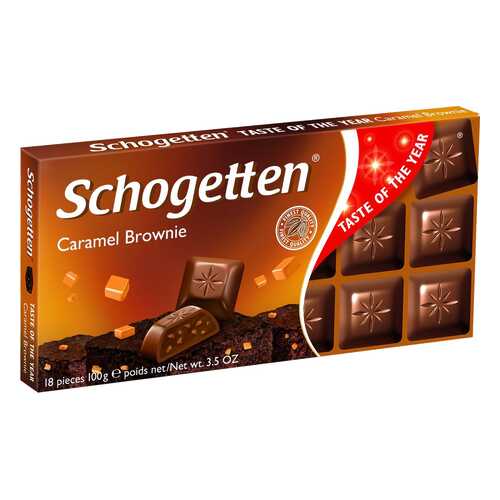 Шоколад Schogetten caramel brownie chocolate 100 г в ВкусВилл