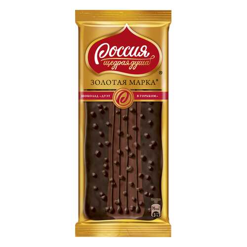 Шоколад Золотая марка дуэт в горьком 70% в ВкусВилл