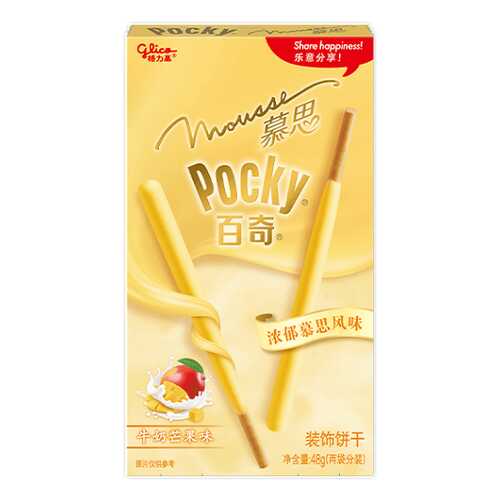 Палочки Glico Pocky со вкусом сливочное манго 48 г в ВкусВилл