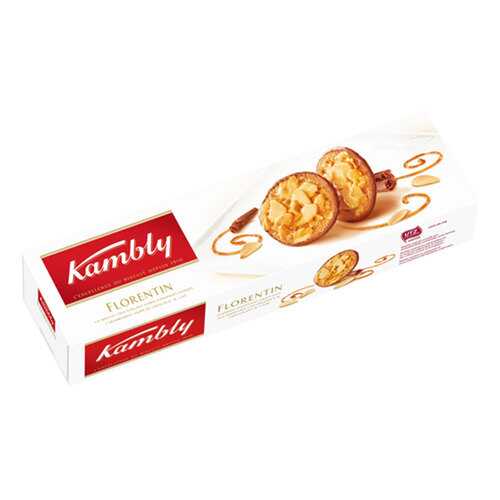 Печенье Kambly Butterfly Florentin с миндалем в карамели 100г в ВкусВилл