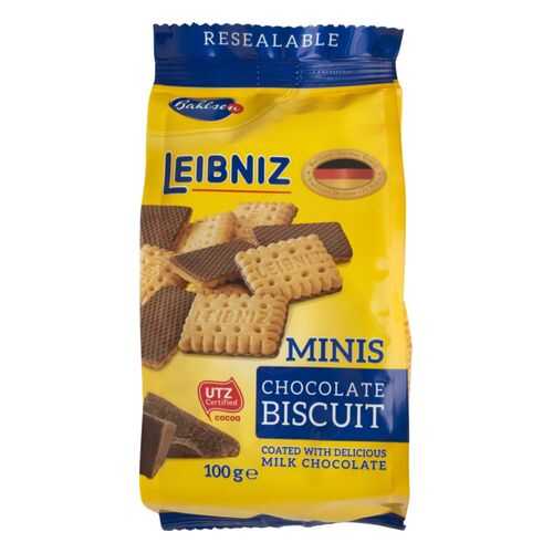 Печенье Leibniz minis chocolate biscuit в шоколаде 100 г в ВкусВилл