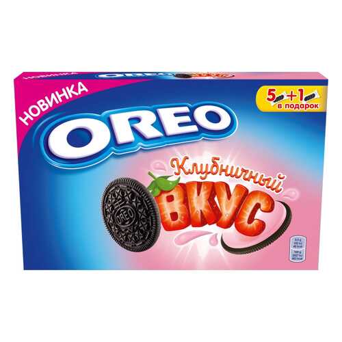 Печенье Oreo с какао и начинкой клубника 228 г в ВкусВилл