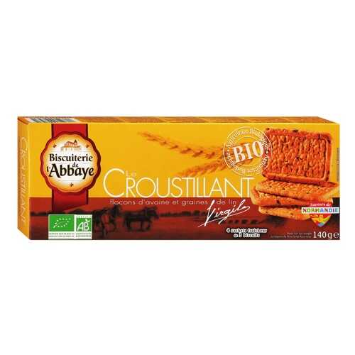 Печенье органическое Biscuiterie de l'Abbaye с овсяными хлопьями и семенами льна 140 г в ВкусВилл