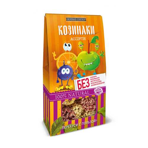 Козинаки Живые снеки Ассорти, 3 шт по 55г. в ВкусВилл