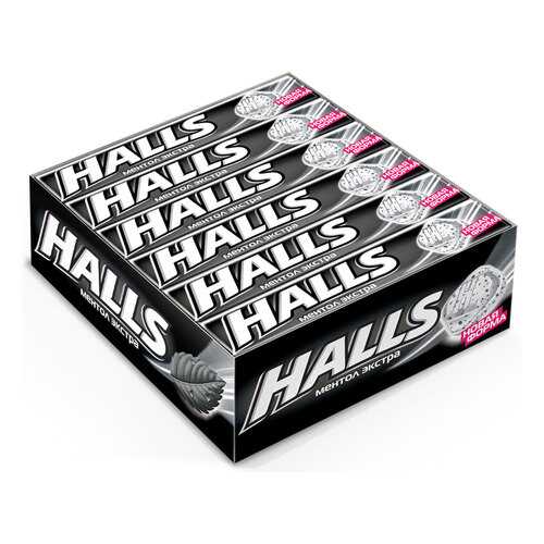 Карамель леденцовая Halls ментол экстра 24.5 г 12 упаковок в ВкусВилл