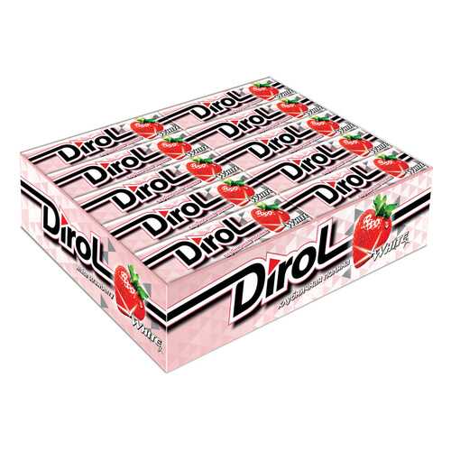 Жевательная резинка Dirol White клубника 30*13.6 г в ВкусВилл