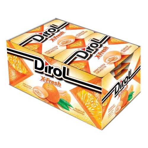 Жевательная резинка Dirol X-Fresh ледяной мандарин 12 шт в ВкусВилл