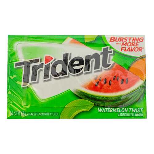 Жевательная резинка Trident Watermelon 26.6 г, США в ВкусВилл