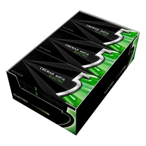 Жевательная резинка Wrigley's 5 electro свежая мята 18 шт по 15.6 г в ВкусВилл
