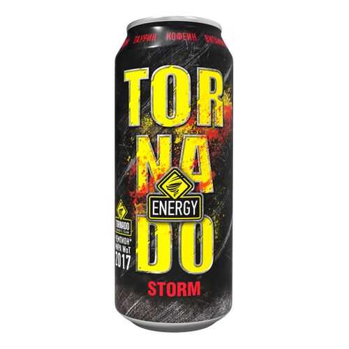 Напиток энергетический Tornado Energy storm газированный жестяная банка 0.45 л в ВкусВилл