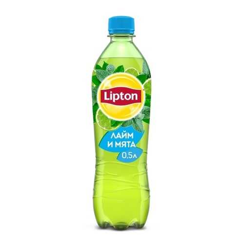 Чай зеленый Lipton лайм и мята 0.5 л в ВкусВилл