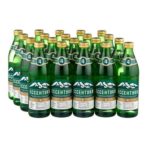 Минеральная вода Ессентуки №4 0,45 л стекло ВБД 100002 (20 шт.) в ВкусВилл